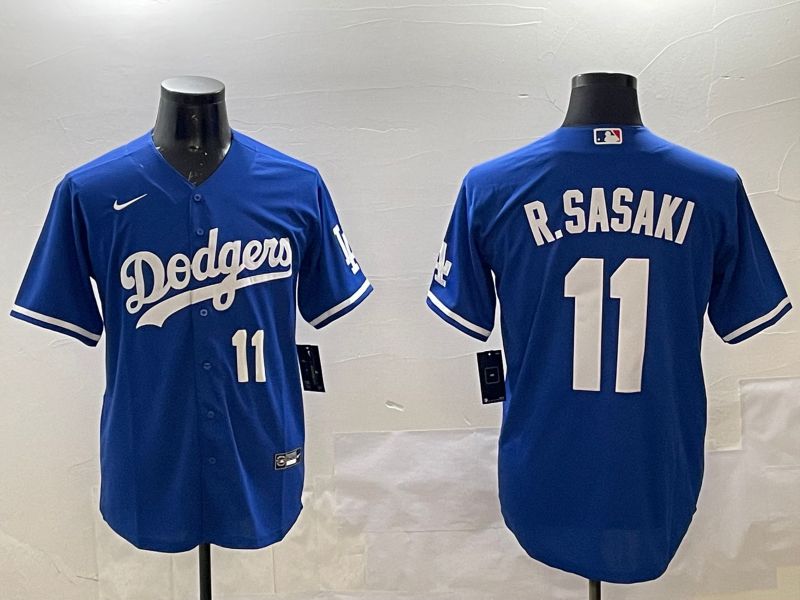 Men Los Angeles Dodgers #11 R.Sasaki Blue Game 2025 Nike MLB Jersey style 3->los angeles dodgers->MLB Jersey